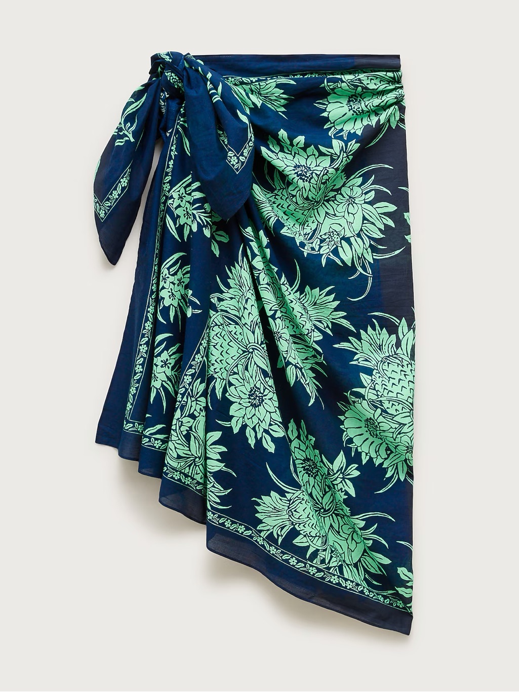 J.Crew Cotton Sarong In Prints In Navy Matcha